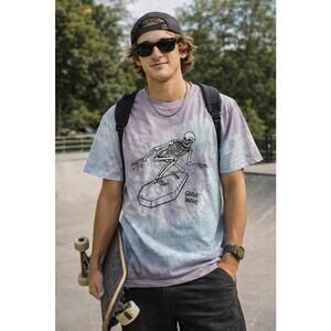 Beebosloth Medium Tie-Dye Skeleton Graphic T-Shirt